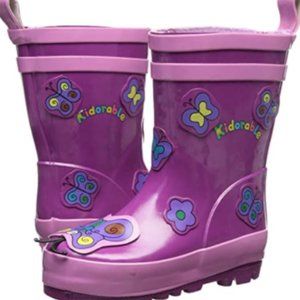 NWT - Girls 'Butterflies' Kidorable Rain Boots
